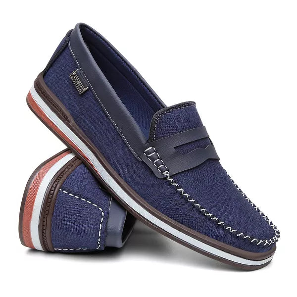 Mocassim Oxford Masculino Azul